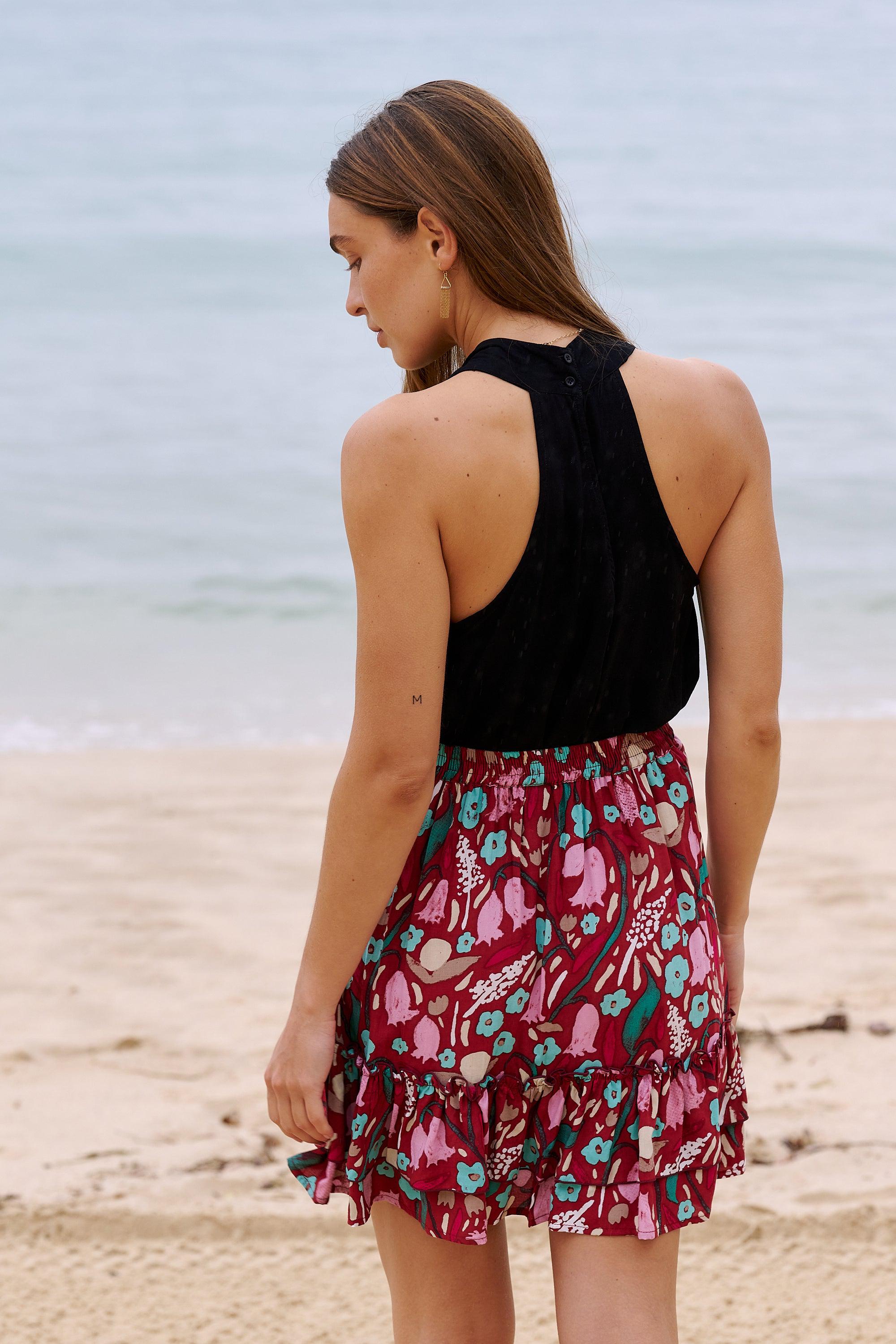 Billie Layered Mini Skirt ~ Multicolour Floral