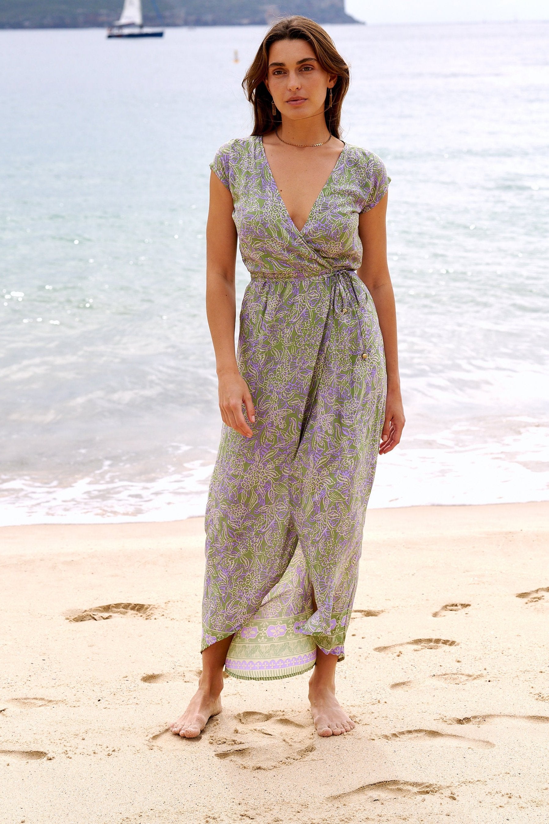Mila Wrap Dress ~ Sage + Lavender