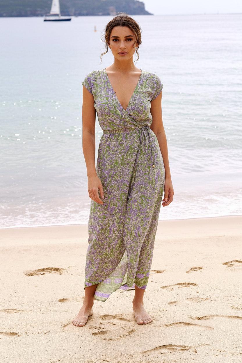 Harla midi wrap dress