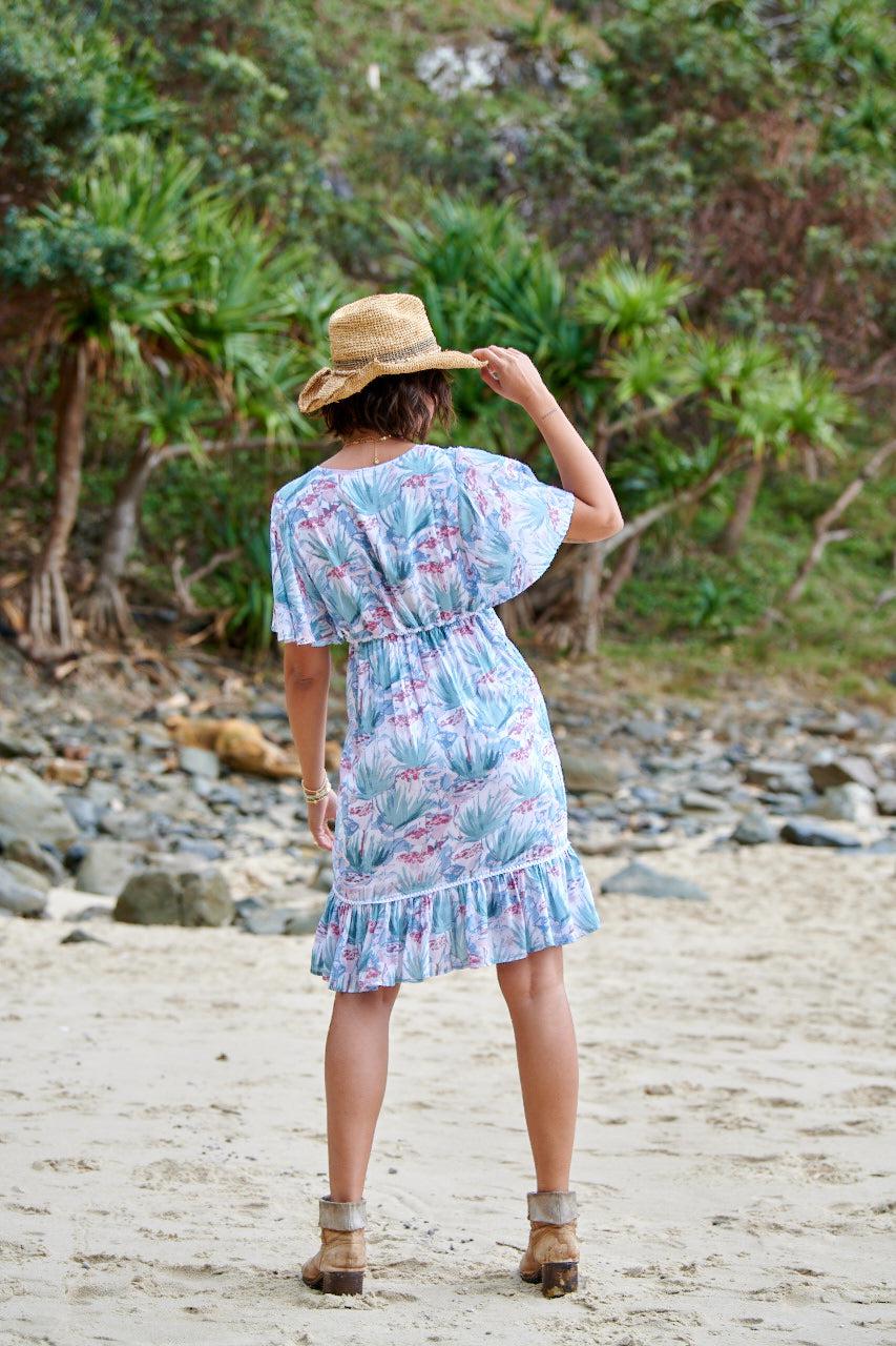 Lilly Babydoll Dress ~ Tropical Green-On sale-Harla