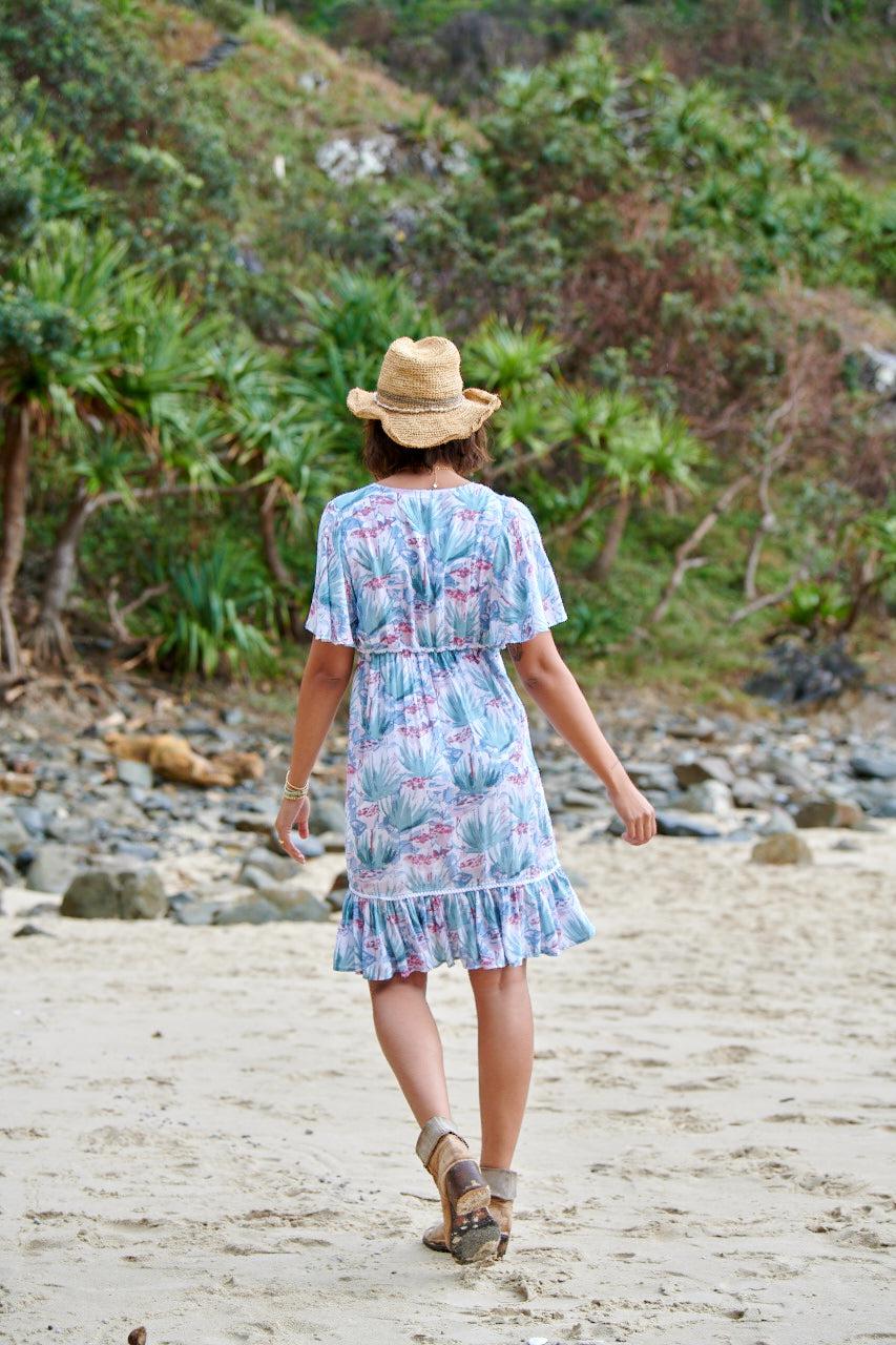 Lilly Babydoll Dress ~ Tropical Green-On sale-Harla