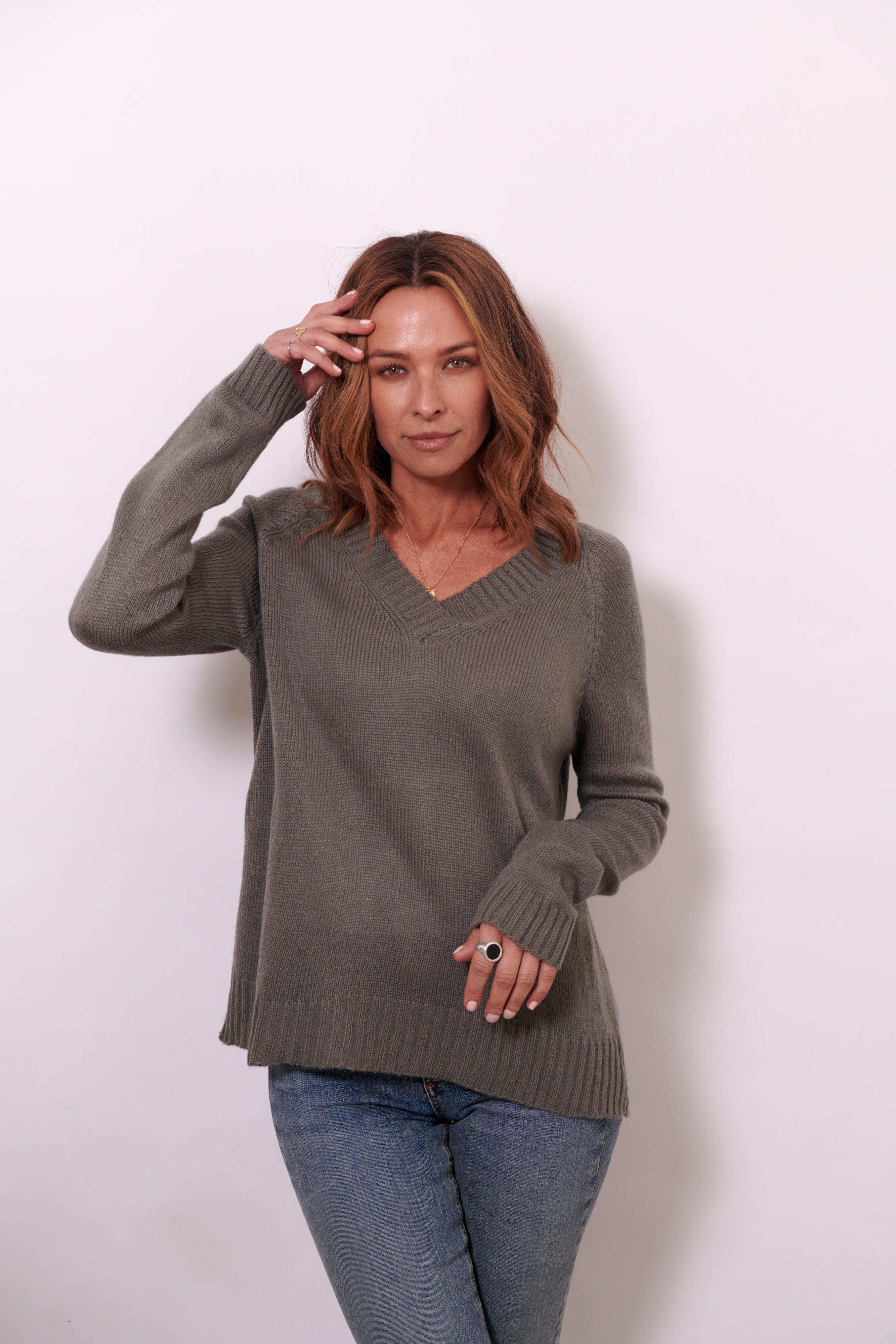 Lola Knit Sweater ~ Charcoal-Knit-Harla