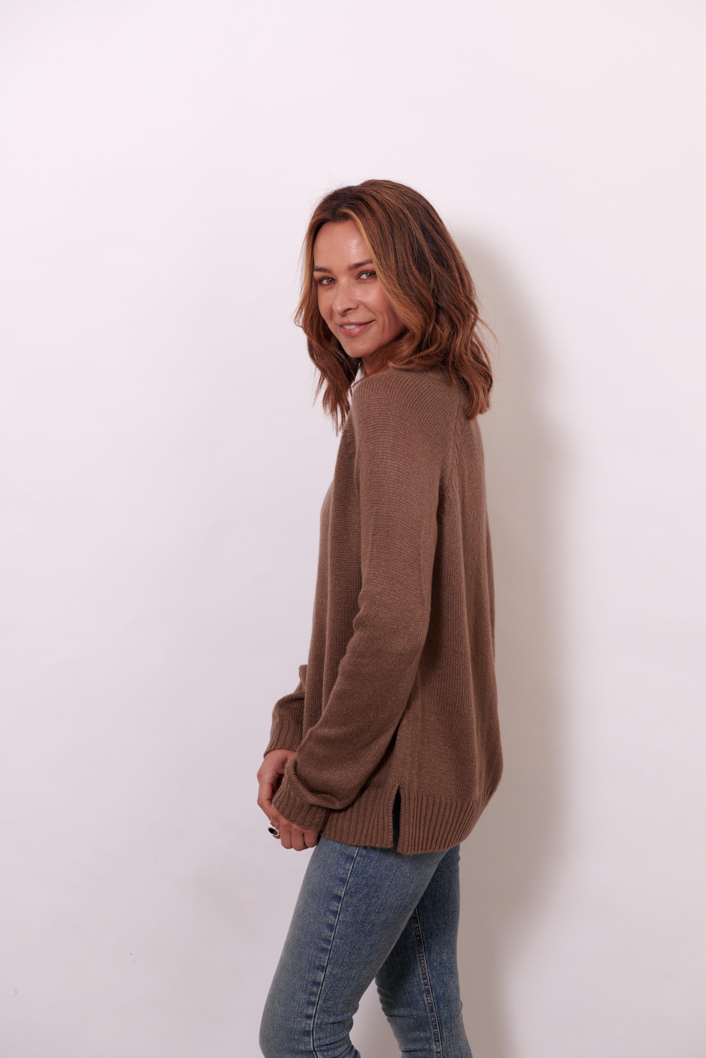 Lola Knit Sweater ~ Mocha-Knit-Harla