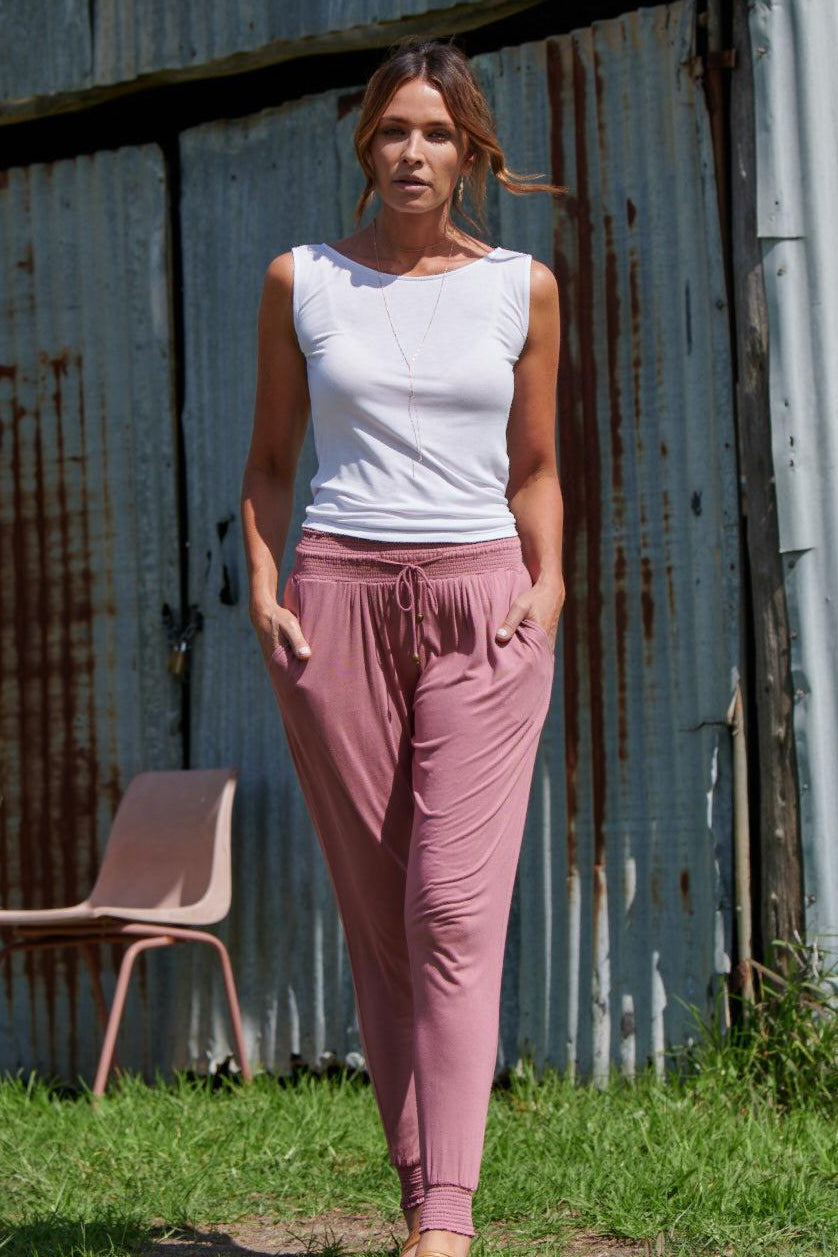 Tyler 100% Bamboo Pants ~ Coral-Pants-Harla