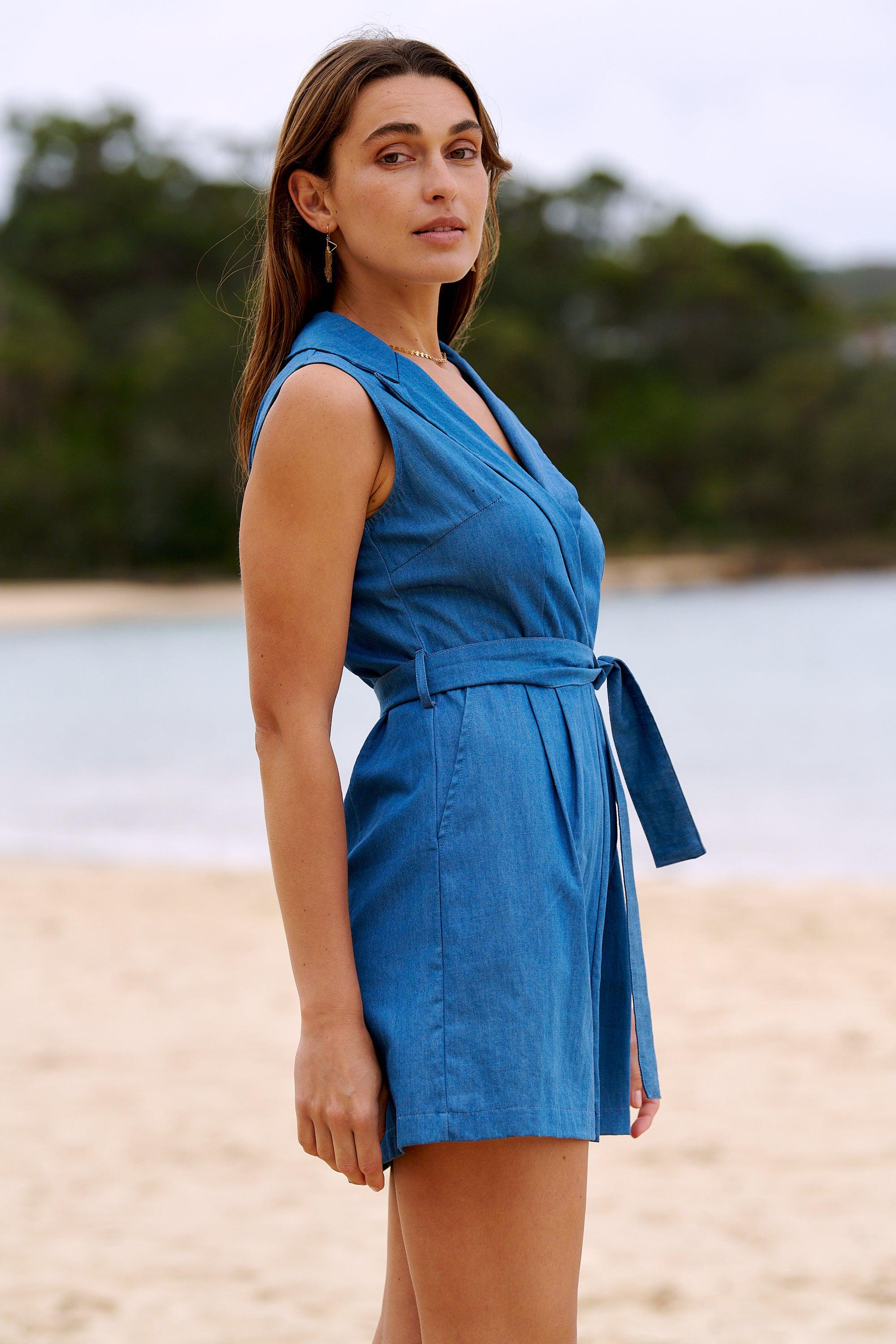 Bobby Collared Dress | Chambray