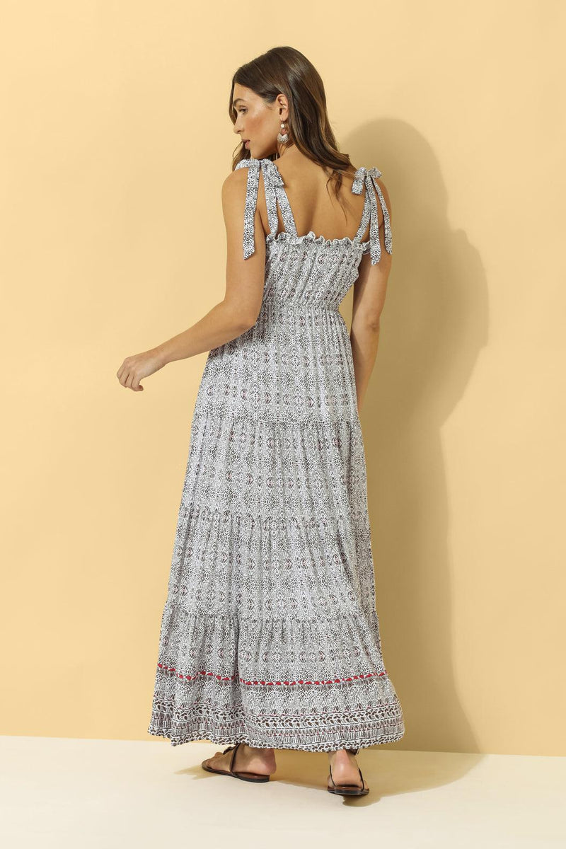 Florence Tiered Maxi Dress ~ White