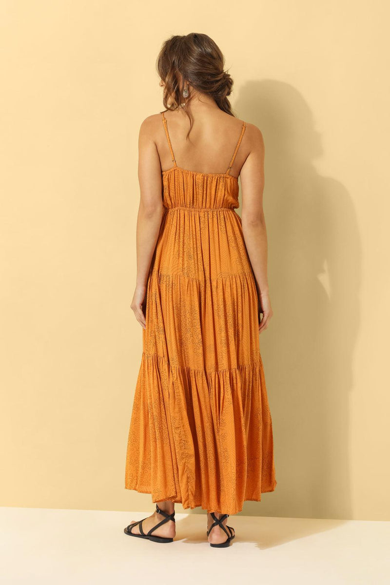 Indie Maxi Dress ~ Burnt Orange
