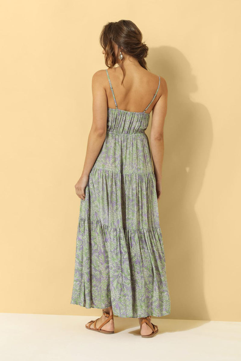 Indie Maxi Dress ~ Sage Batik