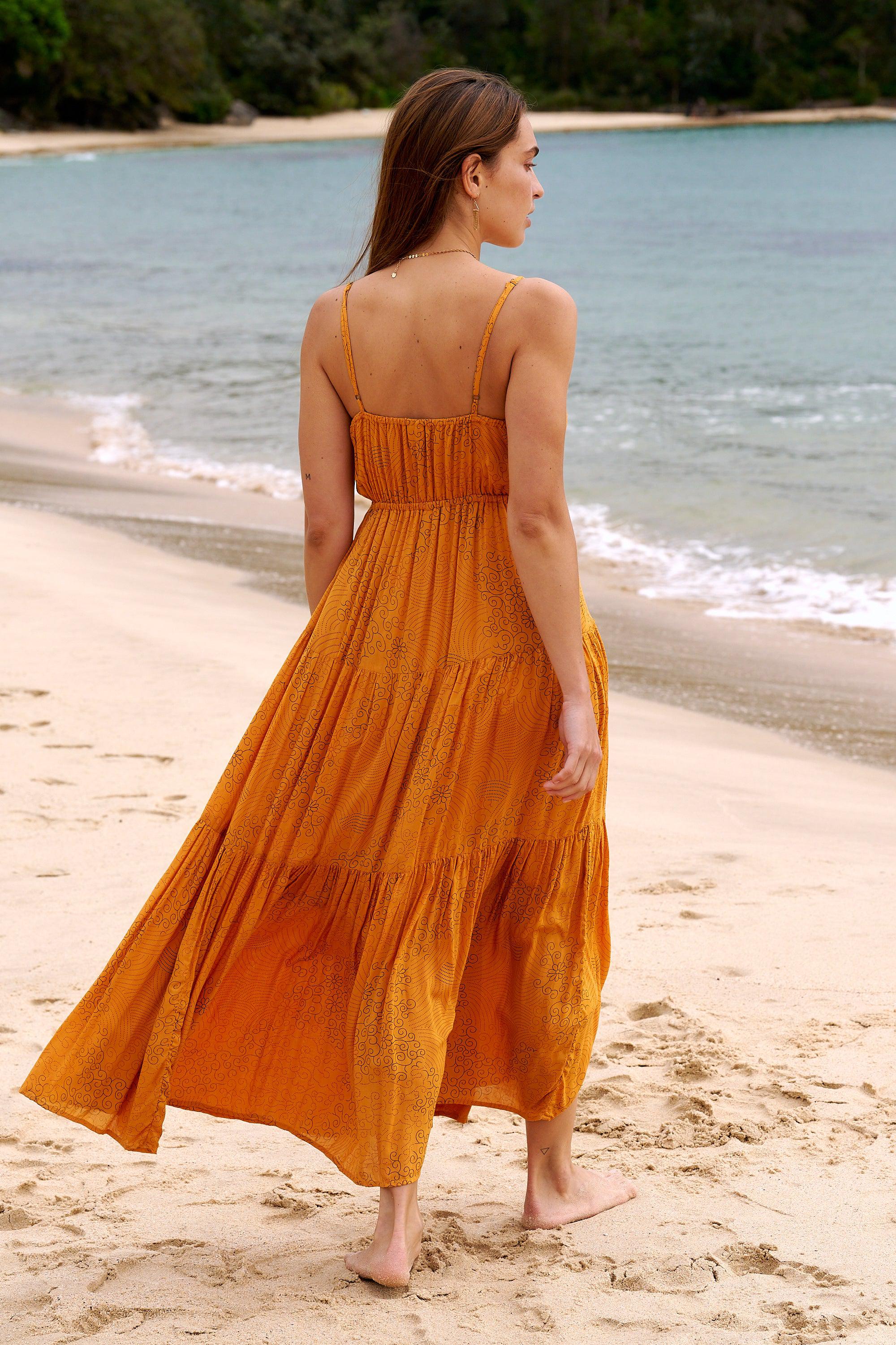 Indie Maxi Dress ~ Burnt Orange