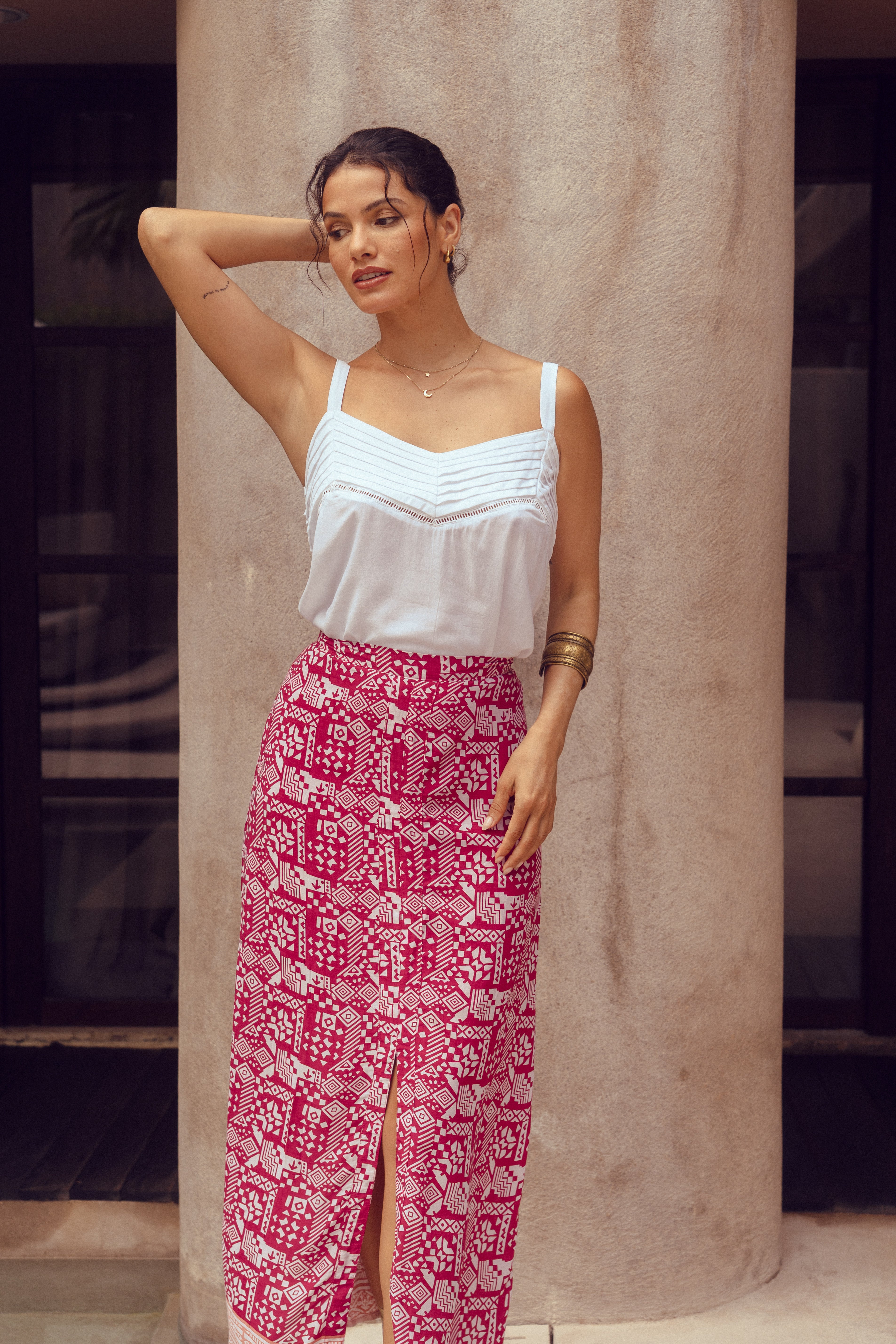 Mara Maxi Skirt ~ Ruby