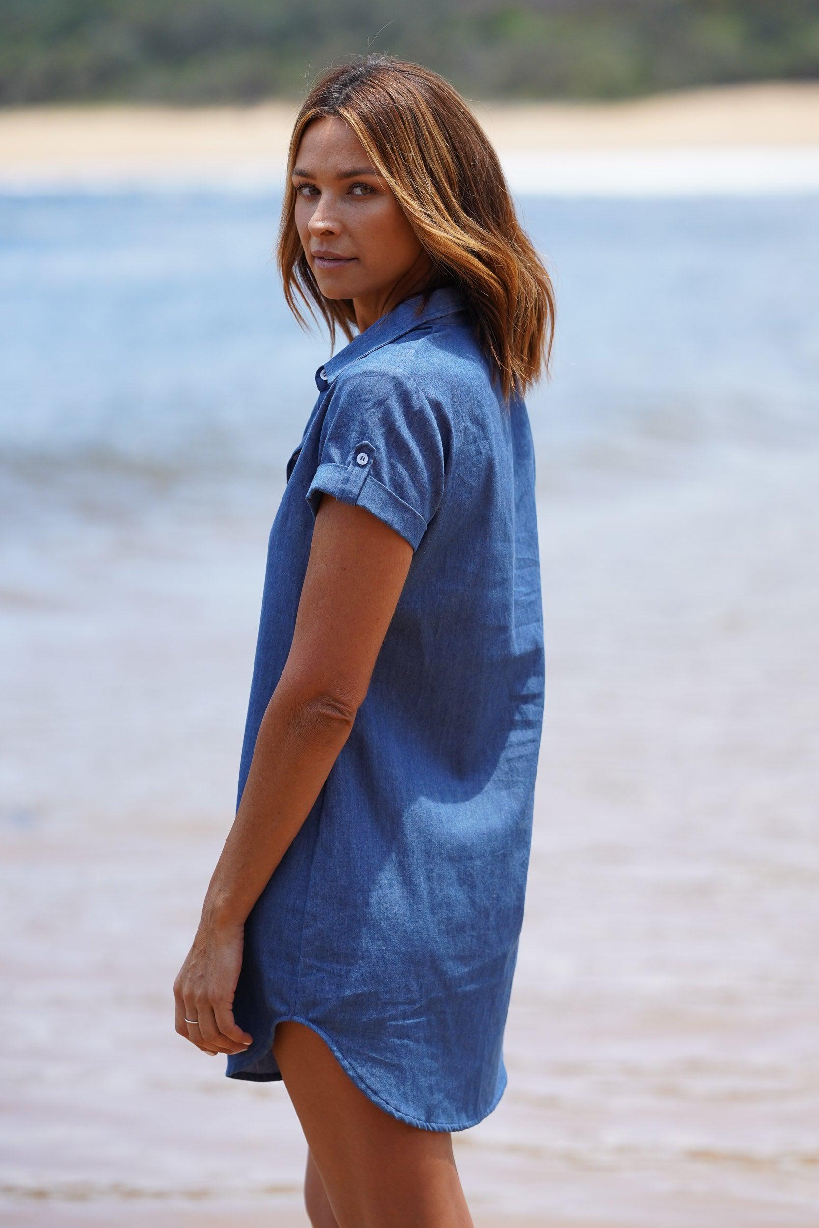 Chambray shirt dress australia hotsell