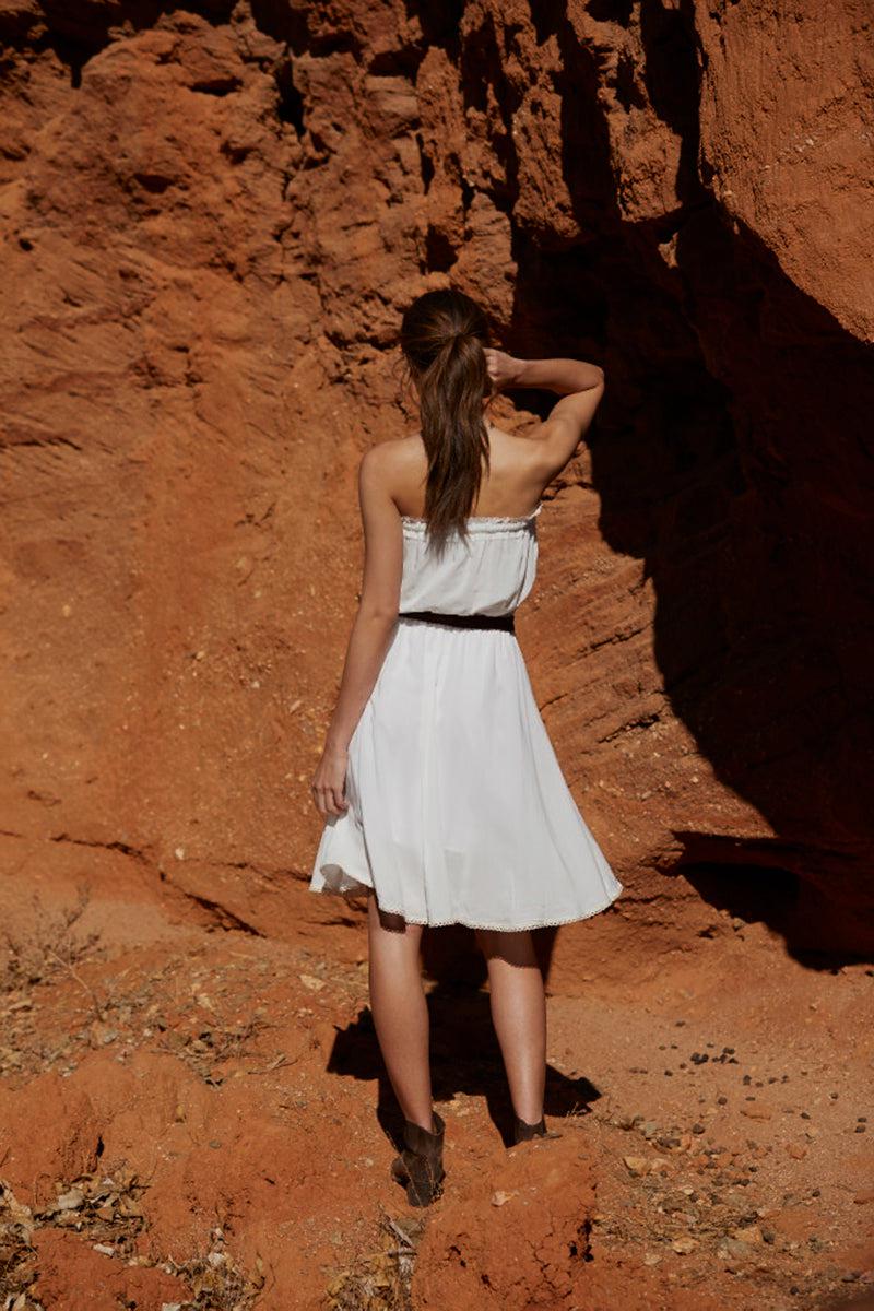 Harper Strapless Dress ~ White