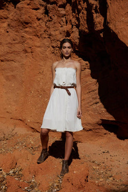 Harper Strapless Dress ~ White