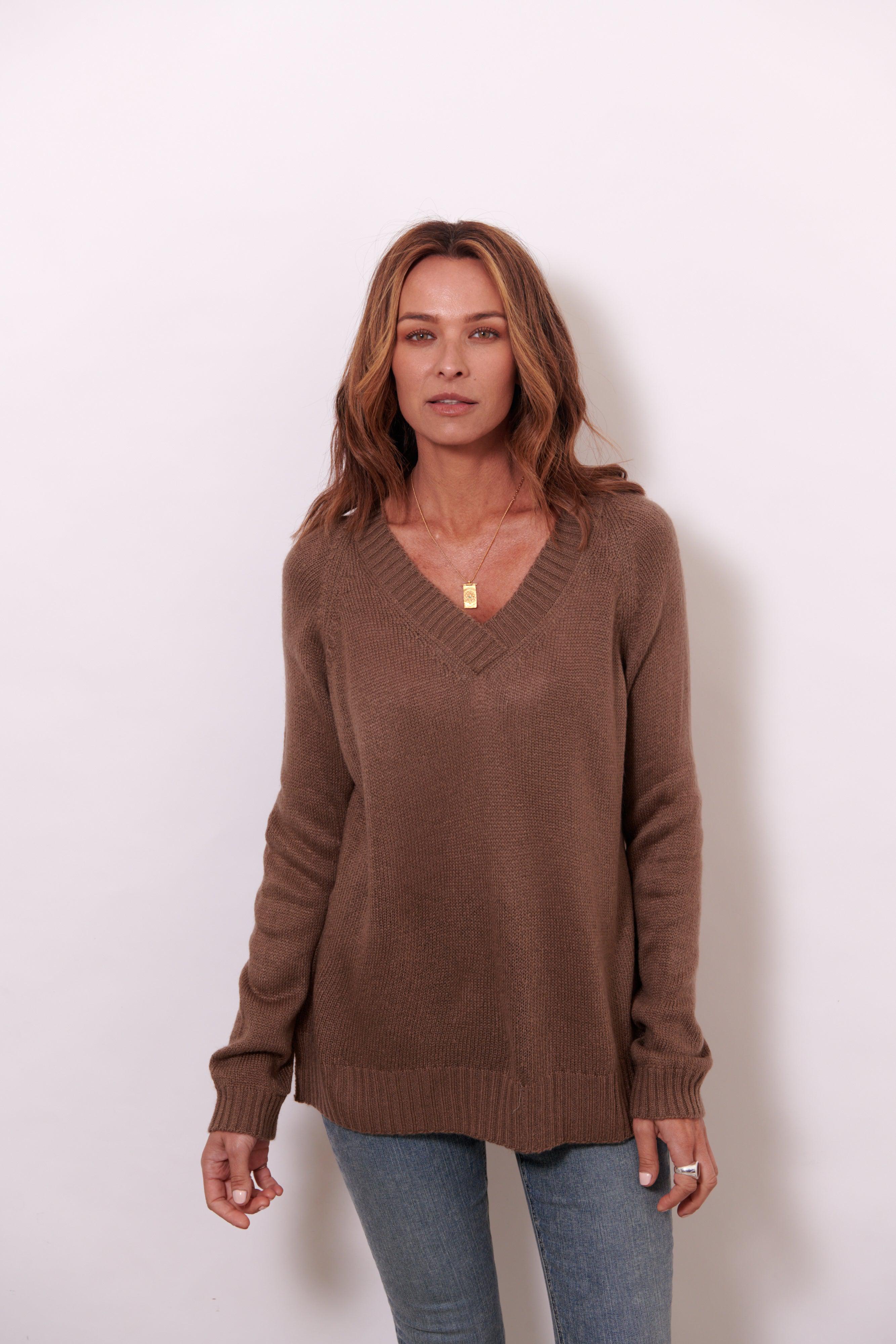 Lola Knit Sweater ~ Mocha-Knit-Harla